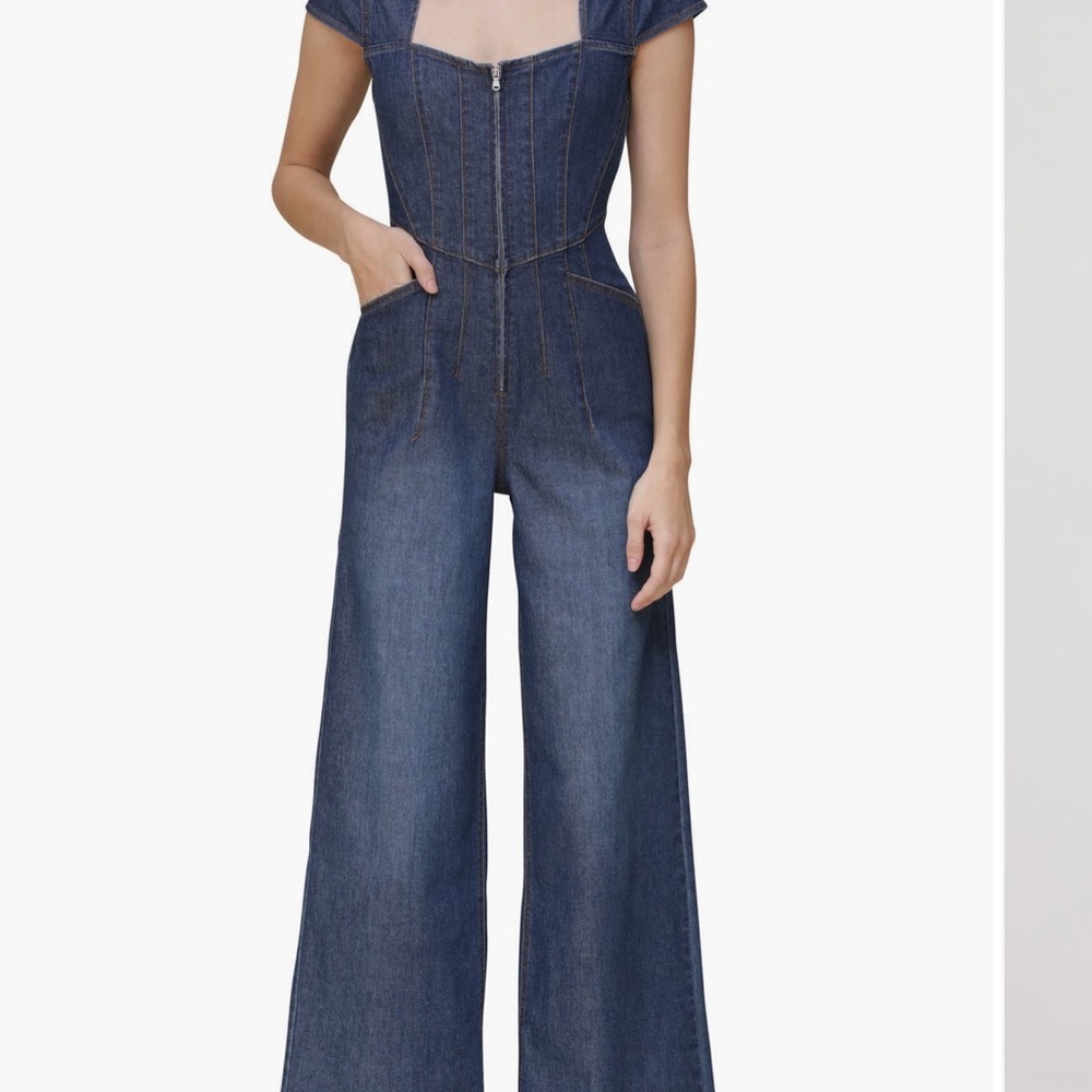 Avec Les Filles Denim Jumpsuit NWT